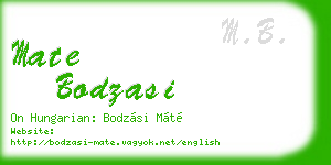 mate bodzasi business card